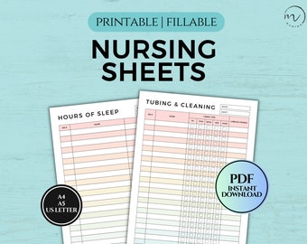 Notes d'infirmières, heures de sommeil, tubulure et nettoyage, tableau de soins du patient, journal de l'infirmière de la santé, feuille de cerveau de l'infirmière, rapport de quart de travail, PCT/AIIC