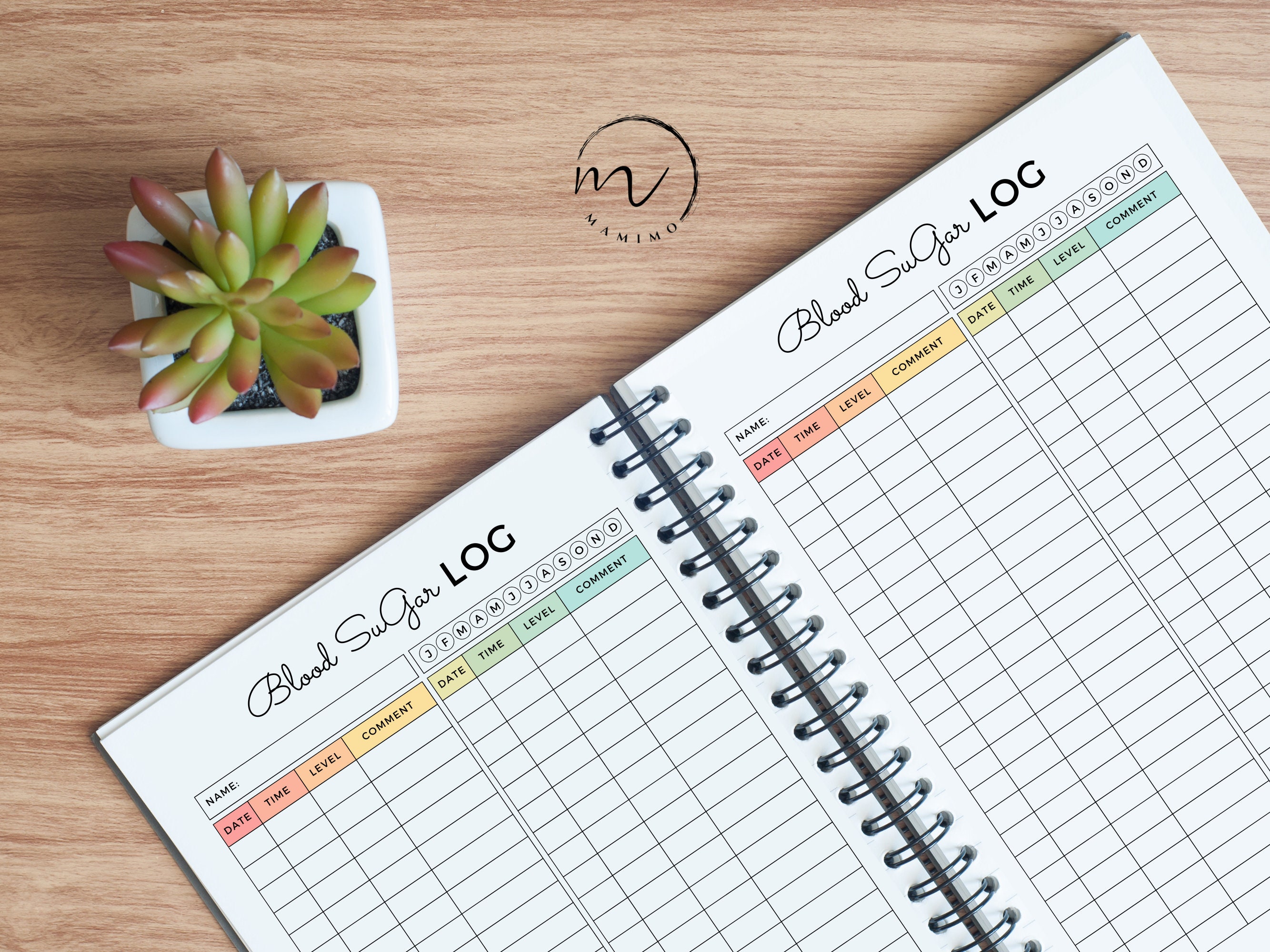 Monthly Blood Sugar Log Printable | Diabetes Tracker | Daily Glucose ...