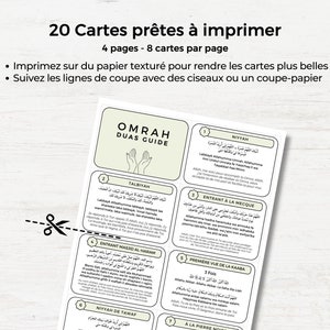 Cartes Omra Dua en français, Cartes Omra Duas imprimables en français, Cartes Omra Dua, Dua islamique, Cartes de rappel Dua, Impression minimaliste PDF image 4