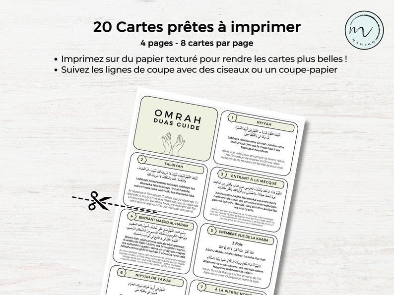 Cartes Omra Dua en français, Cartes Omra Duas imprimables en français, Cartes Omra Dua, Dua islamique, Cartes de rappel Dua, Impression minimaliste PDF image 4