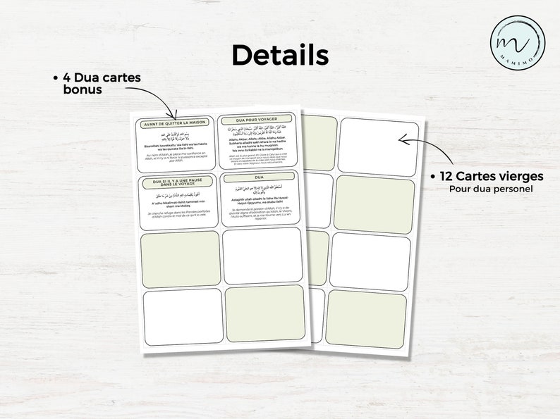 Cartes Omra Dua en français, Cartes Omra Duas imprimables en français, Cartes Omra Dua, Dua islamique, Cartes de rappel Dua, Impression minimaliste PDF image 3