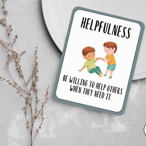 Values Cards for Kids, Moral Values Flash Cards, Counseling, Social ...