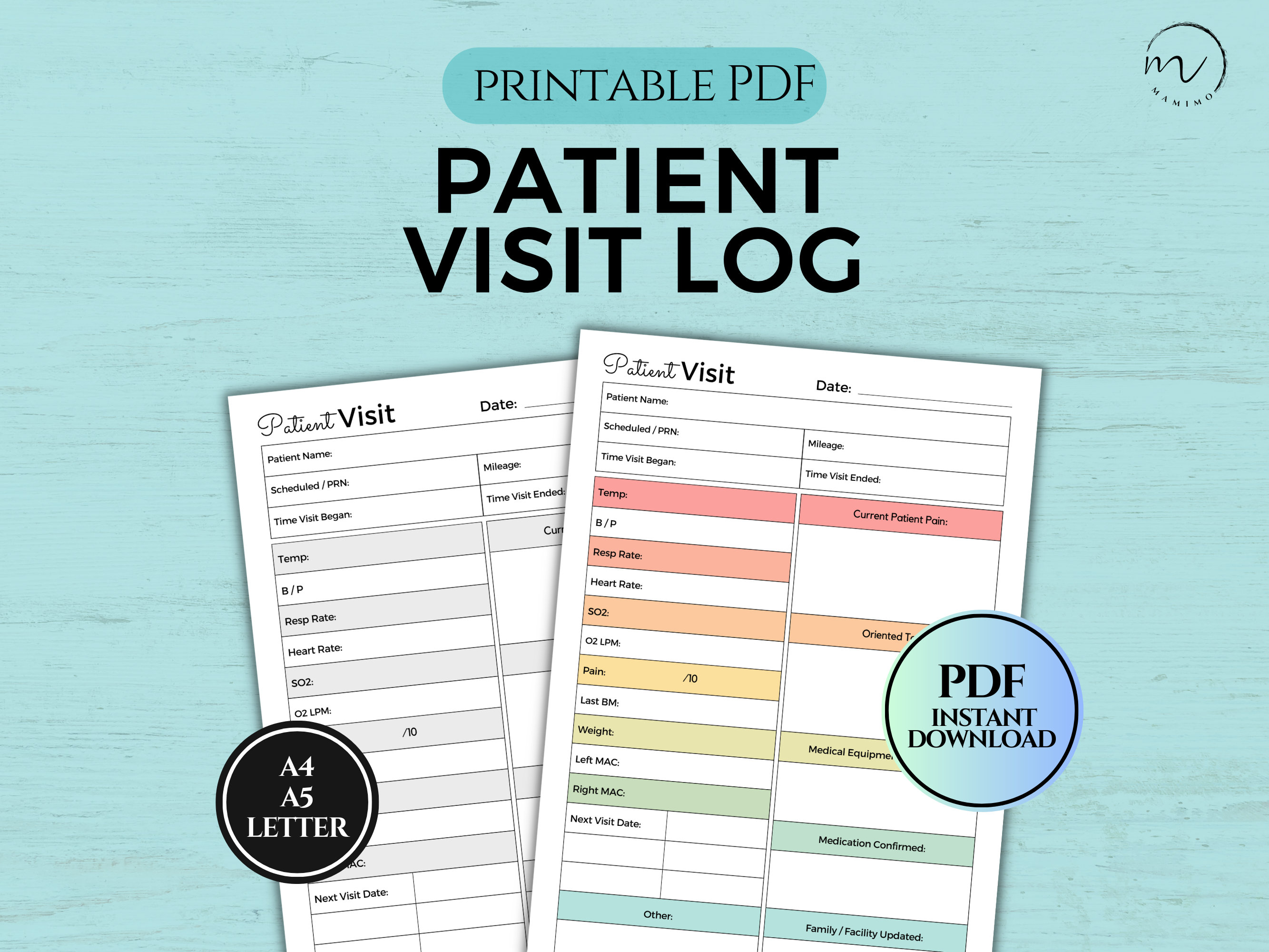 Home Health Nurse Notebook Patient Visit Notes: Thank You