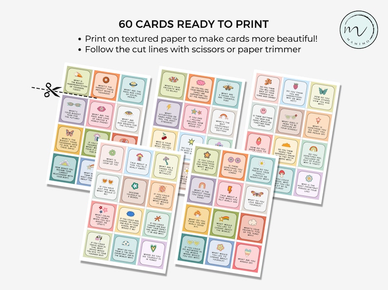 Therapy Question Cards for Teens, Conversation Cards, Counseling Flash ...