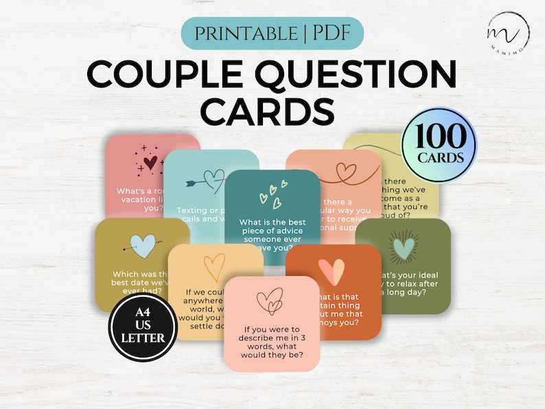 Cartes questions pour couple, Cartes pour amorcer une conversation ...
