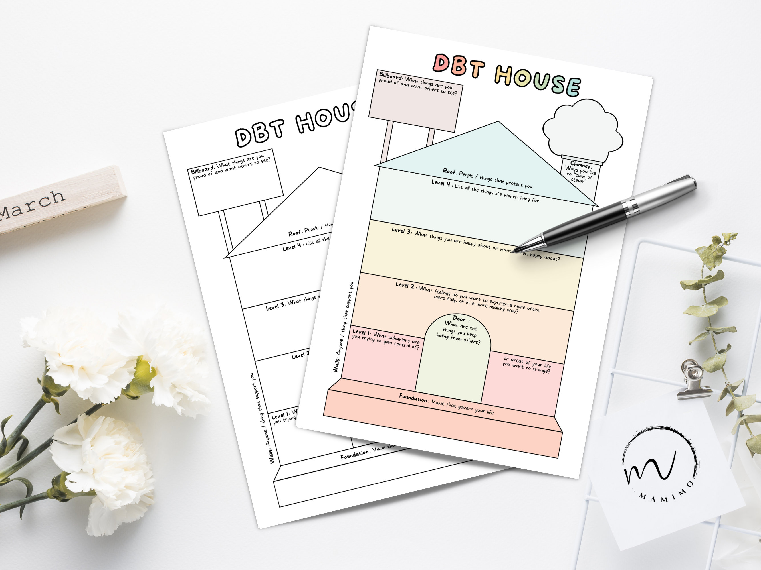 DBT House Worksheets DBT Skills Dialectical Behavior Therapy Dbt