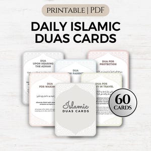 Cartes islamiques Dua, Carte Duas quotidienne, Duas musulman, Éducation islamique, Cartes de prière numériques, Cartes flash islamiques, Décoration islamique PDF imprimable
