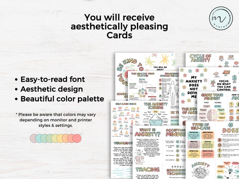 Anxiety Coping Skills Cards, DBT Skills, Mental Health Flashcards ...