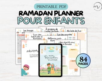 Ramadan Planner Kids en Français, Islamic Activity Book, Daily Muslim Planner Digital, Quran Tracker Ramadan Plan, Ramadan Journal in French