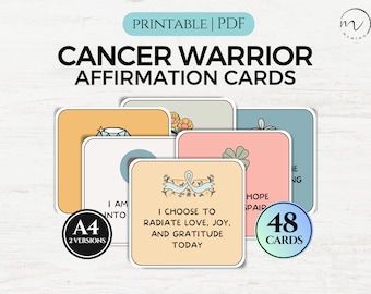 Cartes d'encouragement pour le cancer, cartes d'affirmation positive pour les combattants du cancer, notes pour un ami atteint de cancer, soutien motivationnel contre le cancer