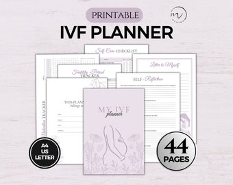 IVF Planner, IVF Journal, Infertility Planner, Ttc Trackers, IVF Journey Diary, Fertility Organizer, Ivf Planner Printable Pdf, A4/Us Letter