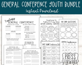 Preparing for General Conference, General Conference Bingo, YW General Conference Packet, General Conference Handout, LDS General Conference