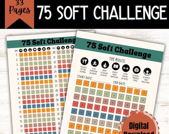 Retro 75 Soft Challenge Tracker Printable (PDF)