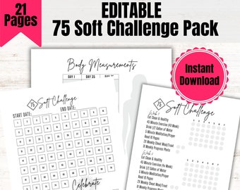 EDYTOWALNE 75 Soft Challenge, 75 Soft Tracker, 75 Soft Printable, 75 Soft, 75 Day Challenge Soft, 75 Soft Track, 75 Soft Challenge Printable