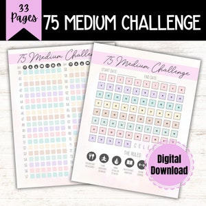 75 Medium Challenge, 75 Medium Challenge Printable, 75 Day Challenge Medium, 75 Medium Challenge Tracker, 75 Medium Challenge Digital