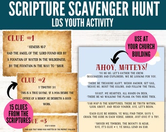 Scripture Scavenger Hunt, YW 2024, LDS Primary, LDS Activities, I am a Disciple of Jesus Christ, Latter-Day Saints, Yw Activity