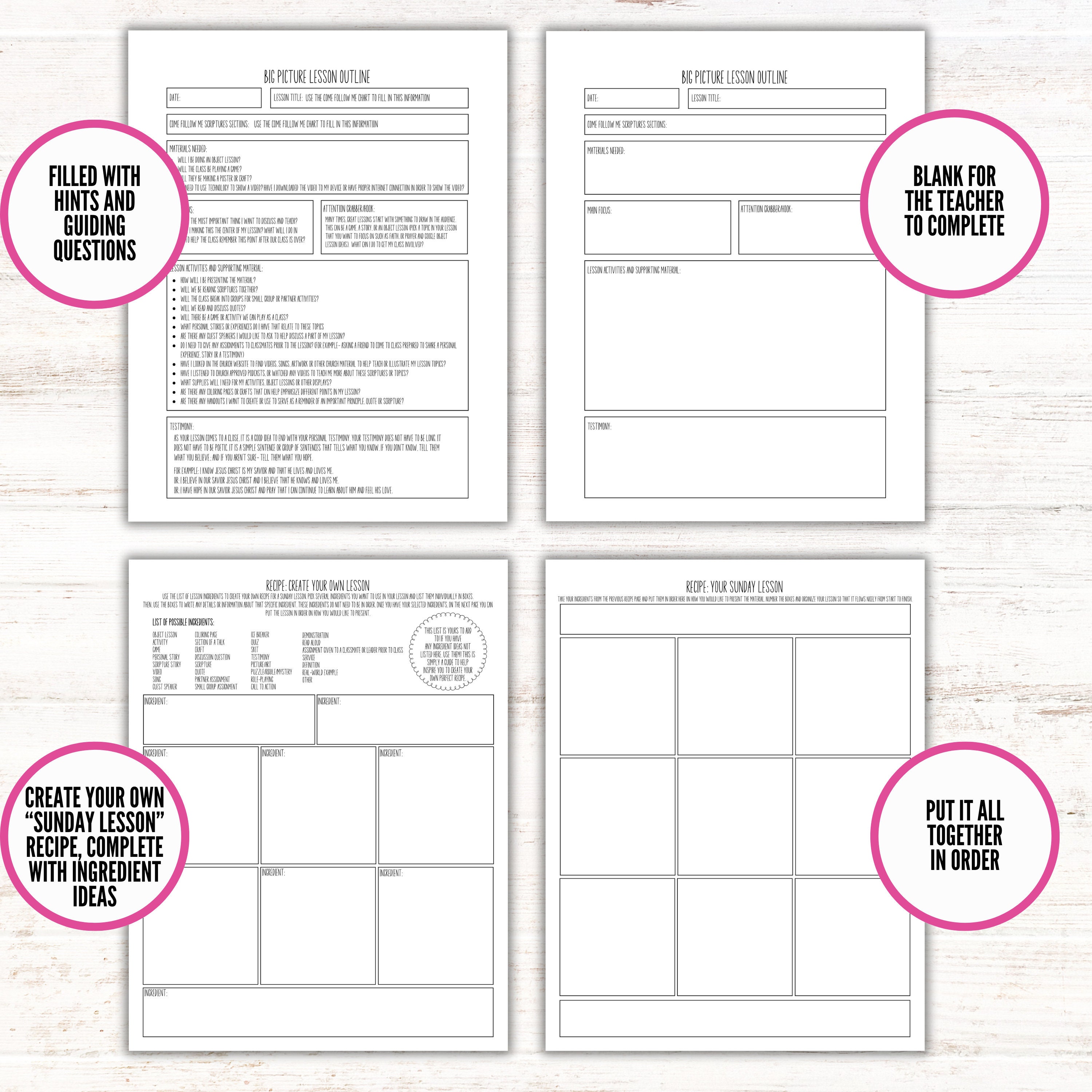 YW Lesson Helps, Young Women Lesson Planning Guide,come Follow Me 2024 ...