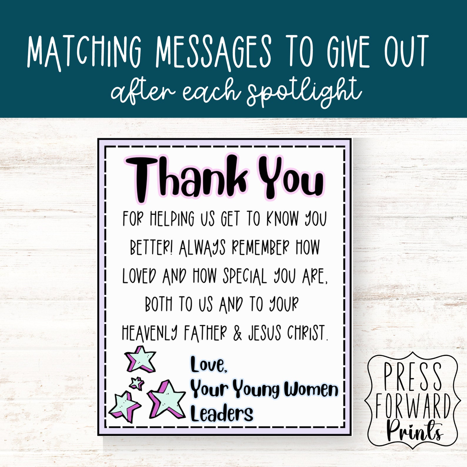 YW Spotlight, YW Spotlight 2024, Yw 2024, Yw Handout, LDS Youth Theme ...