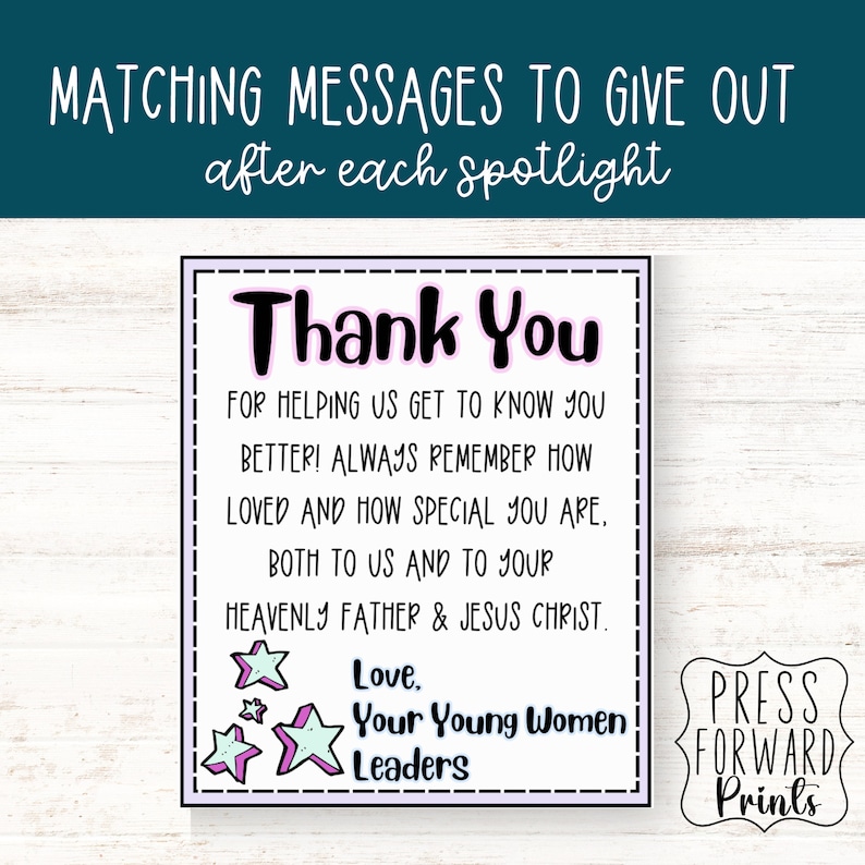 YW Spotlight, YW Spotlight 2024, Yw 2024, Yw Handout, LDS Youth Theme