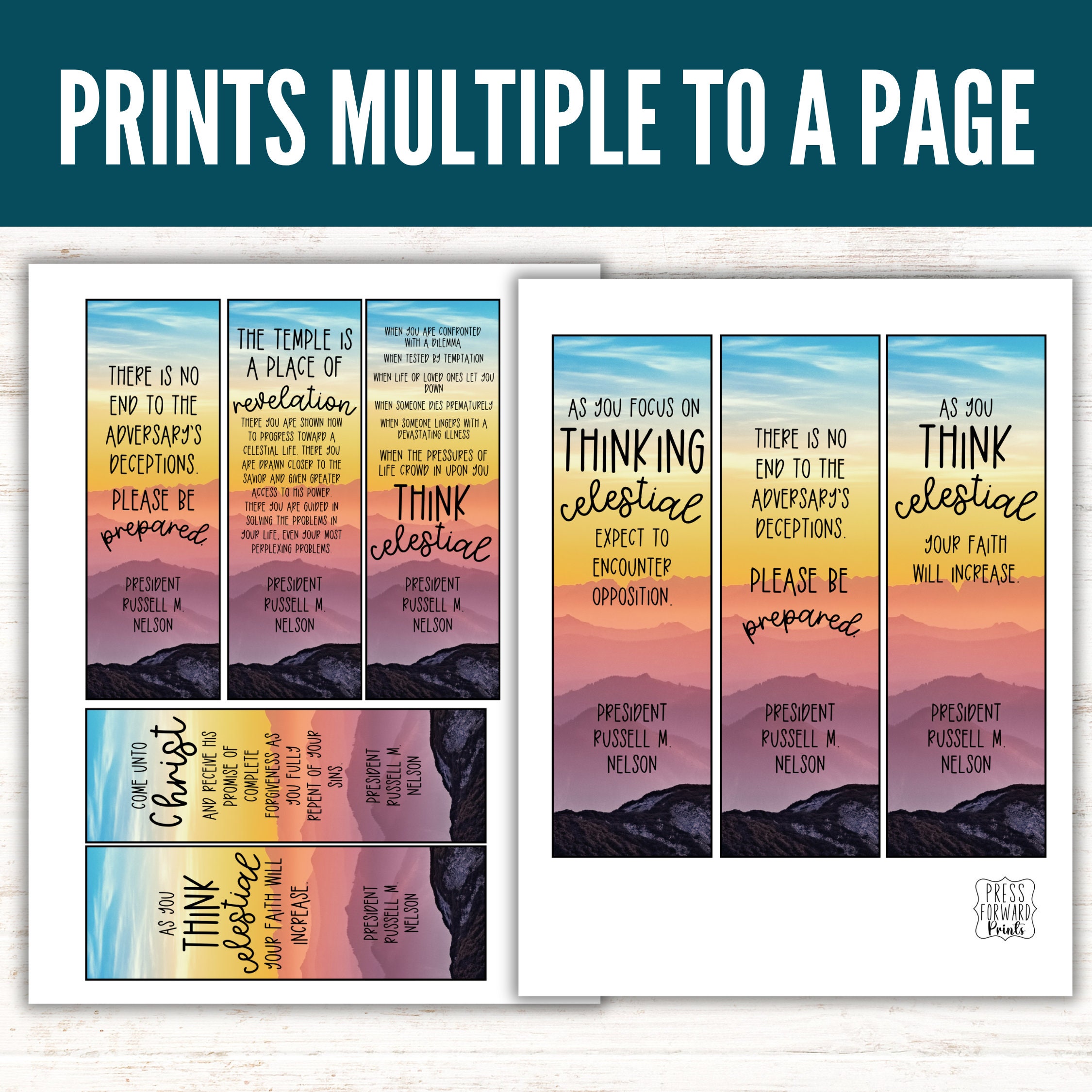 LDS Bookmark, Think Celestial, Think Celestial Print, Think Celestial ...