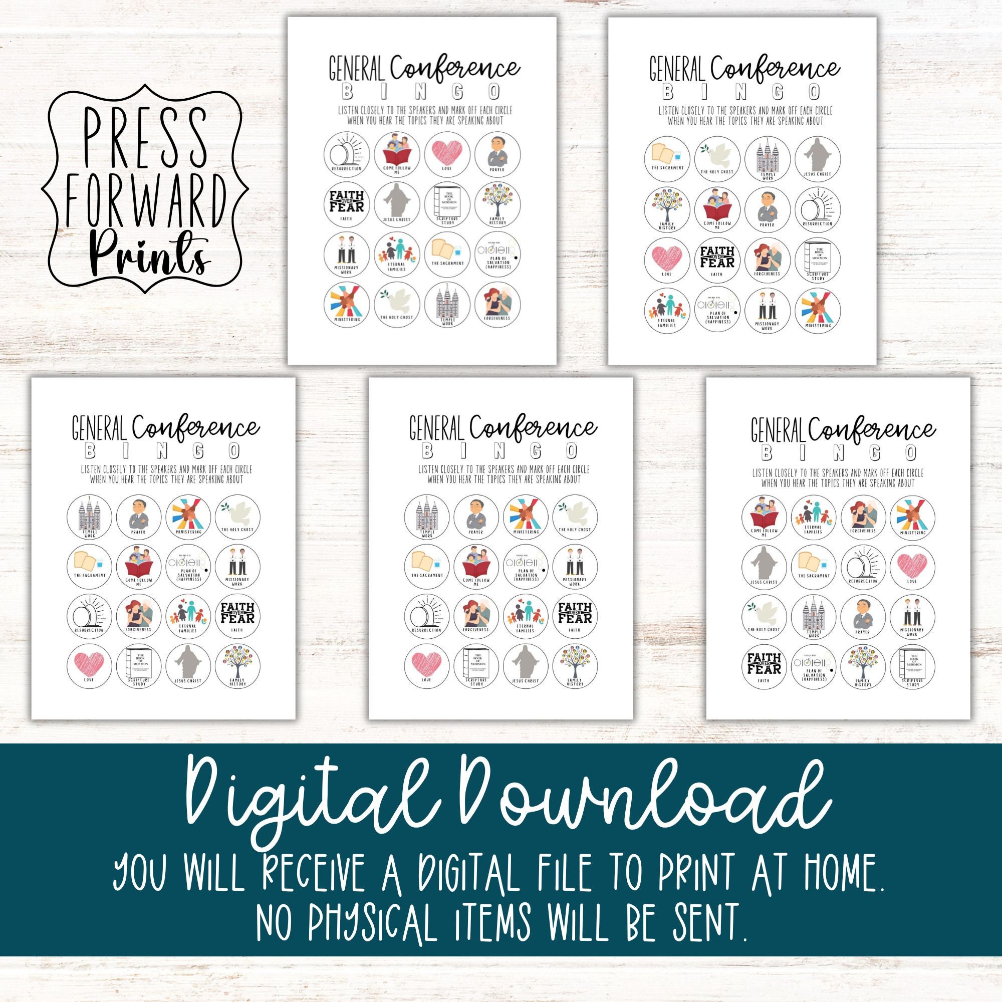 General Conference Bingo, LDS General Conference Bingo, General ...