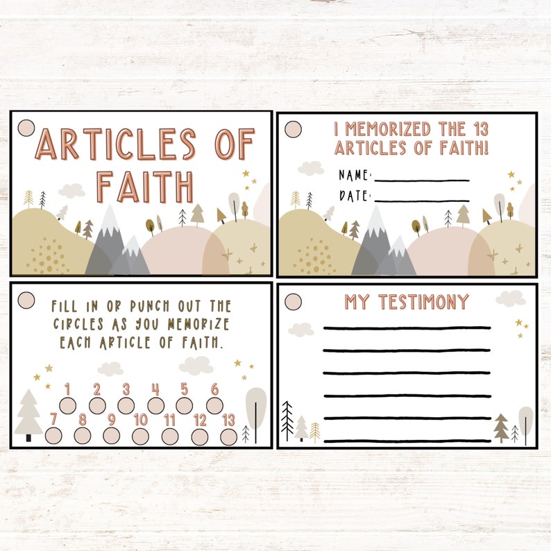 Articles of Faith Tracker, Articles of Faith Pass Off, Articles of ...