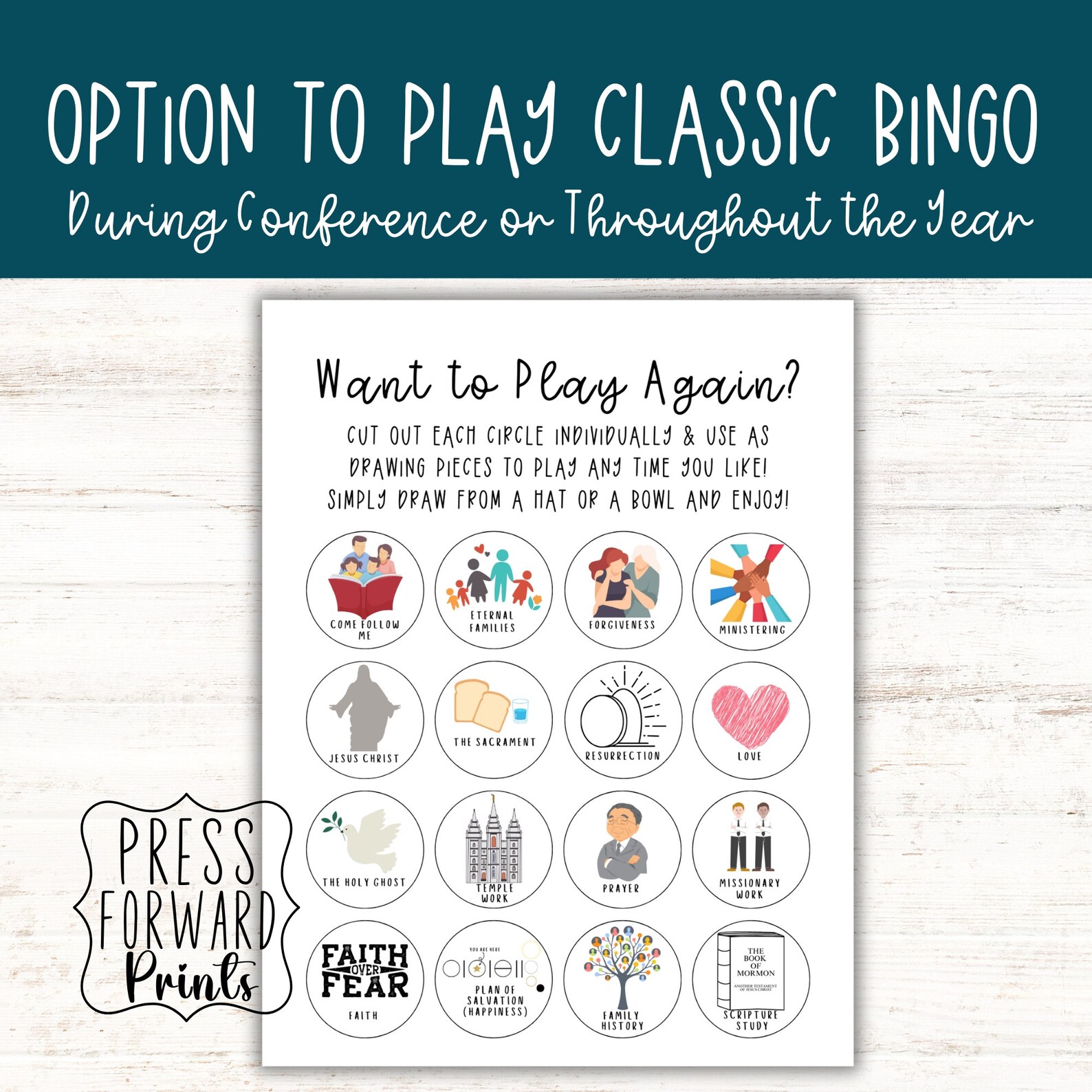 General Conference Bingo, LDS General Conference Bingo, General ...