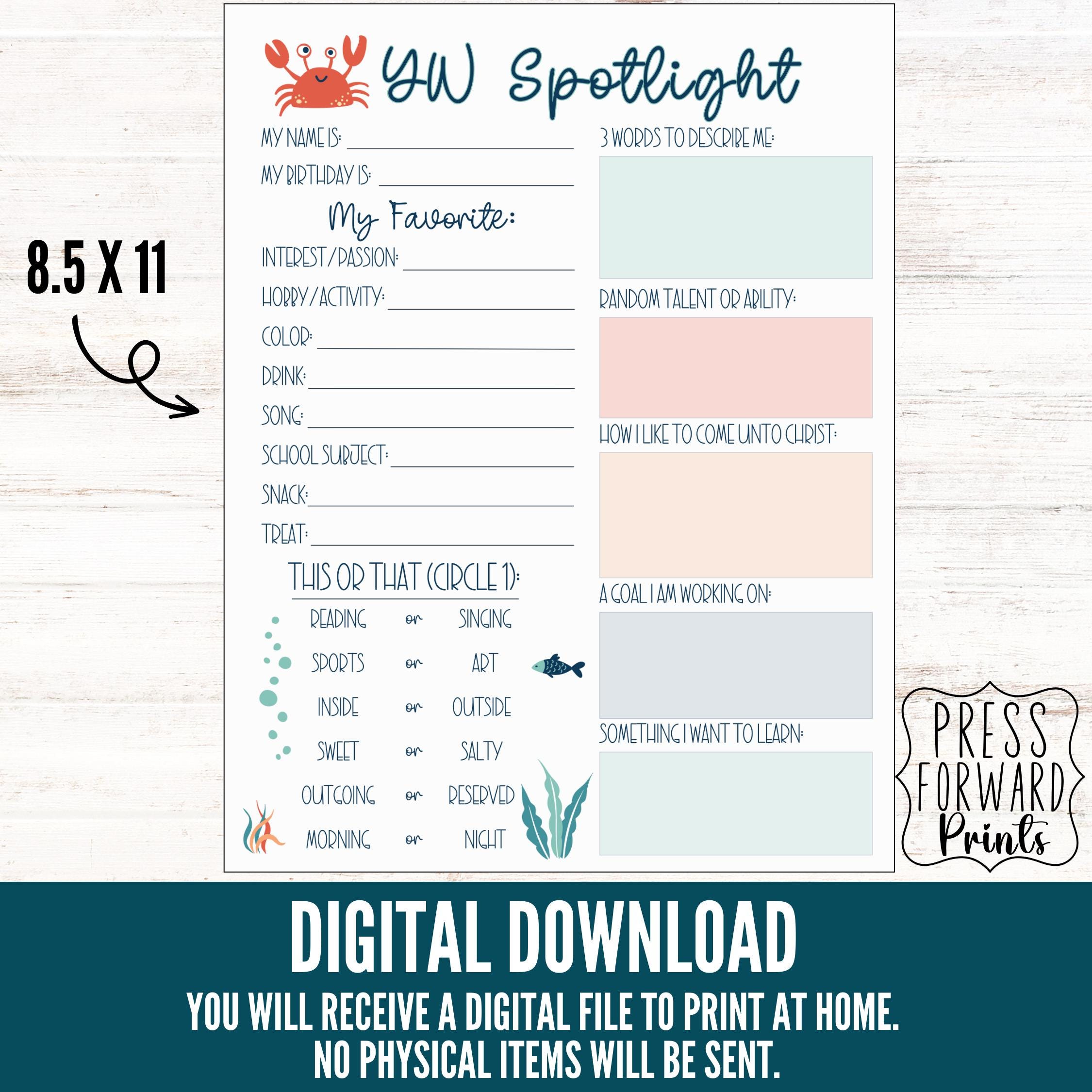 Young Women Spotlight, YW Spotlight, YW Spotlight 2025, Yw 2025, Yw ...