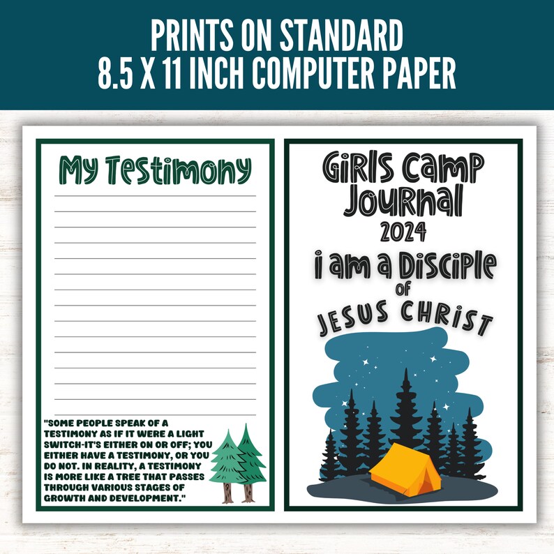 YW Girls Camp, YW Camp Songbook, YW Camp, Lds Girls Camp Journal, Lds ...