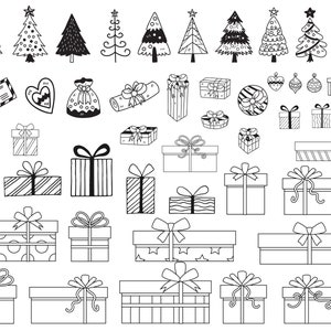 Confezione regalo SVG Bundle, PNG, Regali Svg, Natale Svg, Festa di Natale Svg, Regali Svg, Albero di Natale Svg, Nastro Svg, Cricut, Silhouette