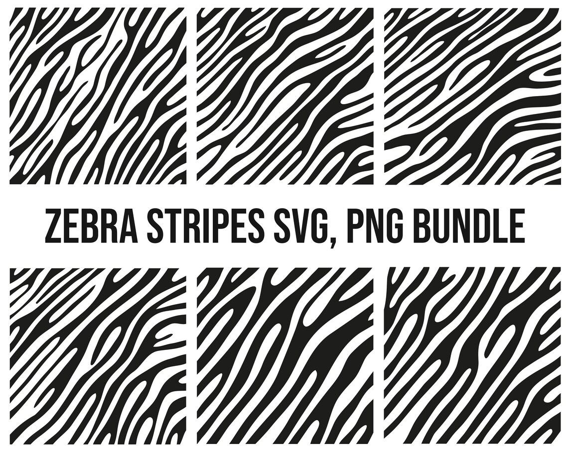 Zebra Stripes SVG Bundle PNG Zebra Pattern Svg Zebra Etsy