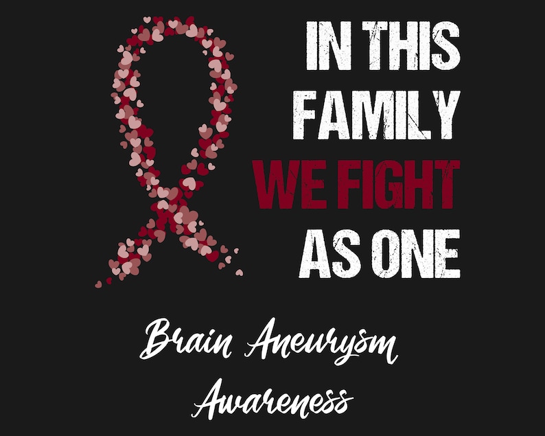 Brain Aneurysm Awareness SVG, PNG, 2 Variants, Cut Files for Cricut ...