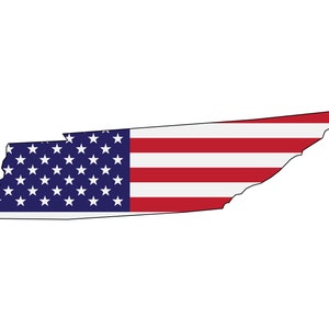 Tennessee Flag Map SVG, PNG - American Flag, Tennessee Outline Svg, Tennessee Silhouette - Cut file for Cricut, Silhouette