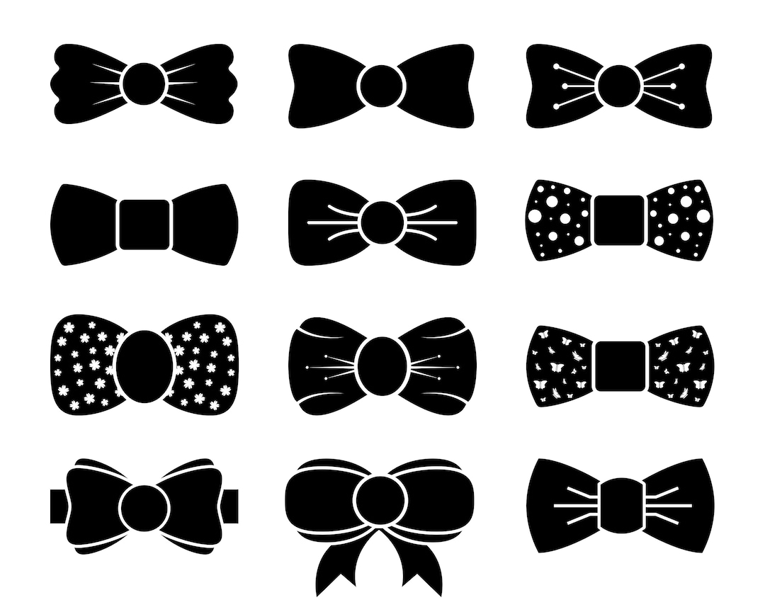 Bow Tie SVG Bundle, PNG, Bow SVG, Bow Cut File for Cricut, Bow Clipart