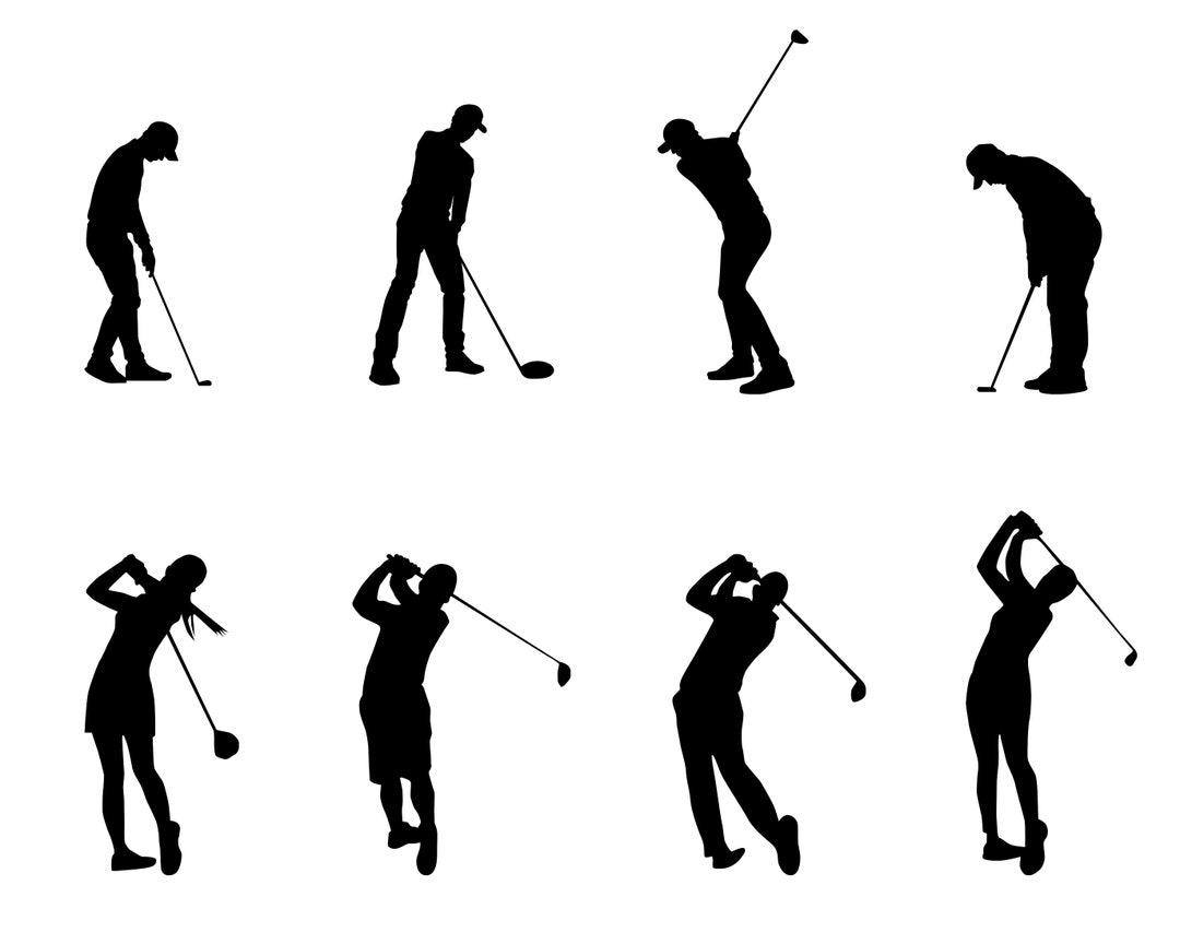 Golf Silhouette SVG PNG Bundle Golfer Svg Sports Svg Golf - Etsy