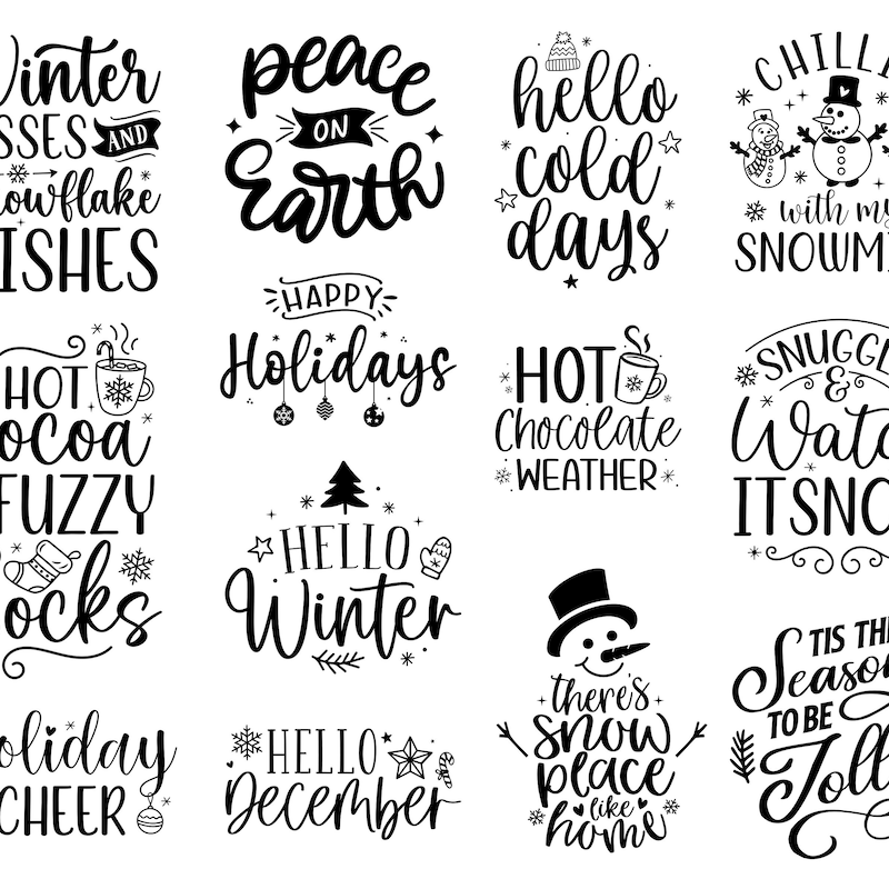 Christmas Quotes Svg - Etsy