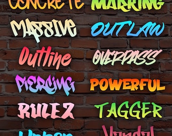 12 Graffiti Fonts Bundle #2 SVG, PNG, TTF, Urban Fonts, Letters and Numbers, Alphabet Svg, cut files Cricut, Silhouette, Cameo, Canva