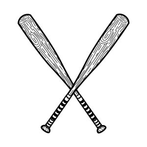 Korsade basebollträ SVG, PNG - Baseboll Svg, Sport Svg, Baseboll Clipart, Klippfiler för Cricut & Silhouette