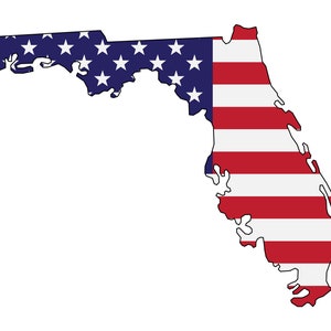 Floride drapeau carte SVG, PNG - drapeau américain Svg, Floride contour Svg, Floride Silhouette - fichier de coupe pour Cricut, Silhouette, Clip art