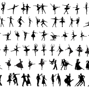 Ballerina SVG Bundle, Png, Dancer Svg, Ballet Clipart, Ballerina Clipart, cut files for Cricut, Silhouette, Cameo - Instant Download