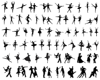 Ballerina SVG Bundle, Png, Dancer Svg, Ballet Clipart, Ballerina Clipart, cut files for Cricut, Silhouette, Cameo - Instant Download