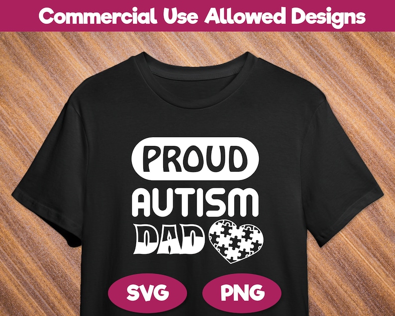 Proud Autism Dad SVG PNG Autism Awareness Svg Puzzle Svg - Etsy