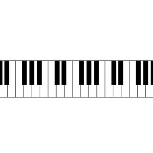 Piano toetsen SVG, PNG - Piano Svg, Keyboard Clip Art, geknipte bestanden voor Cricut, Silhouette, Cameo