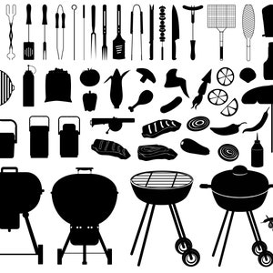 Barbecue SVG Bundle, PNG, BBQ Svg, Grill Svg, cut files for Cricut, Silhouette, Cameo, Clip Art