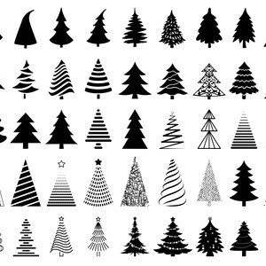 45 Albero di Natale SVG Bundle, PNG, Albero di Natale Png, Albero di Natale Clipart, Pino Svg, Xmas Tree Svg, Cricut, Silhouette