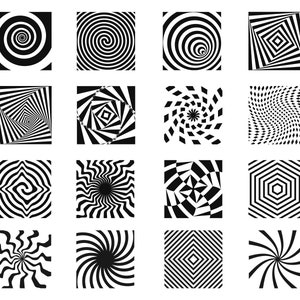 Hypnosis Spiral SVG Bundle, PNG, Swirl Svg, Geometric Pattern Svg, Hypnosis Clipart, Cricut, Silhouette, Cameo