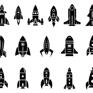 Rocket SVG Bundle, PNG - Rocket Ship Vector, Rocket Clipart, Rocket Silhouette, Cut files for Cricut & Silhouette