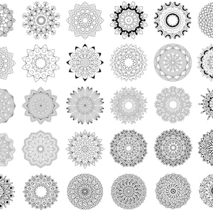 Mandala SVG Bundle, PNG, Zentangle Svg, Mandala Cricut, Mandala Clipart, Mandala Vector, Mandala Png, Mandala Flower, Silhouette