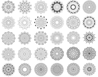 Mandala SVG Bundle, PNG, Zentangle Svg, Mandala Cricut, Mandala Clipart, Mandala Vector, Mandala Png, Mandala Flower, Silhouette