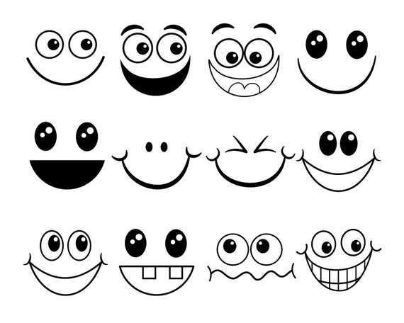 Kawaii Happy Laughing Face PNG & SVG Design For T-Shirts